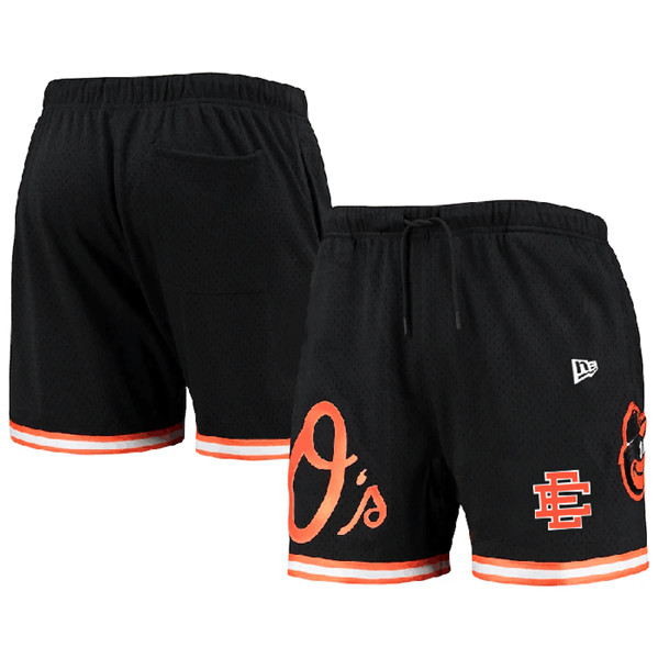 Men's Baltimore Orioles Black Mesh Shorts